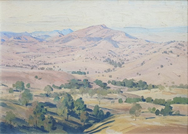 Item #4829 Across the Foothills, Mirannie NSW. Alfred H. Cook.