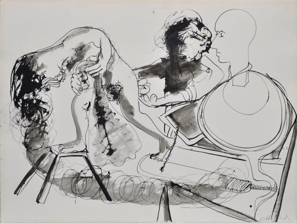 Item #4916 Potter and His Model 1969. Arthur Boyd.
