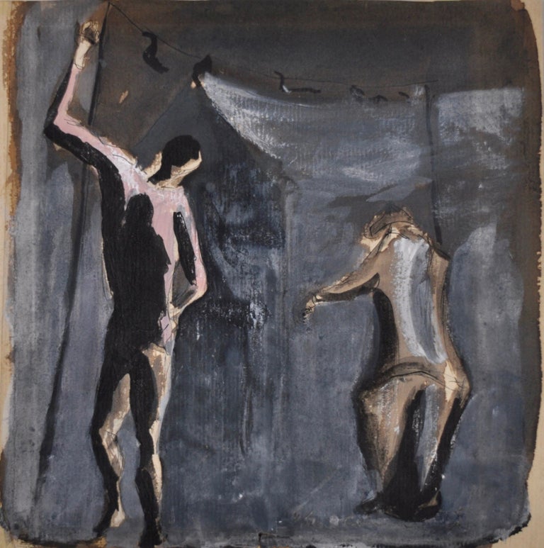Item #4931 Study of Acrobats c1940. Vic O'Connor.
