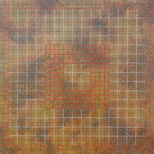 Item #4966 Landscape with Grid 2015. Brigid Cole-Adams.