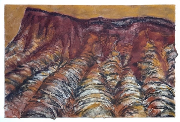 Item #4985 Hammersley Ranges I, Yellow Sky 1989. Brigid Cole-Adams.