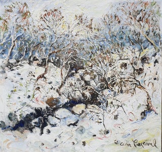 Item #5050 Sun Through the Snow with Blackbirds, Crackenback River 1993. Celia Perceval