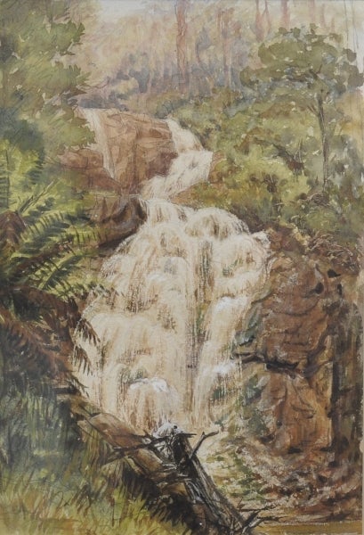 Item #5061 Stevensons Falls, Victoria c1890. Charles William Hamilton Dicker.