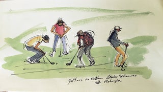 Item #5245 Golfers in Action, Latrobe Golf Course, Alphington. Mary Hammond