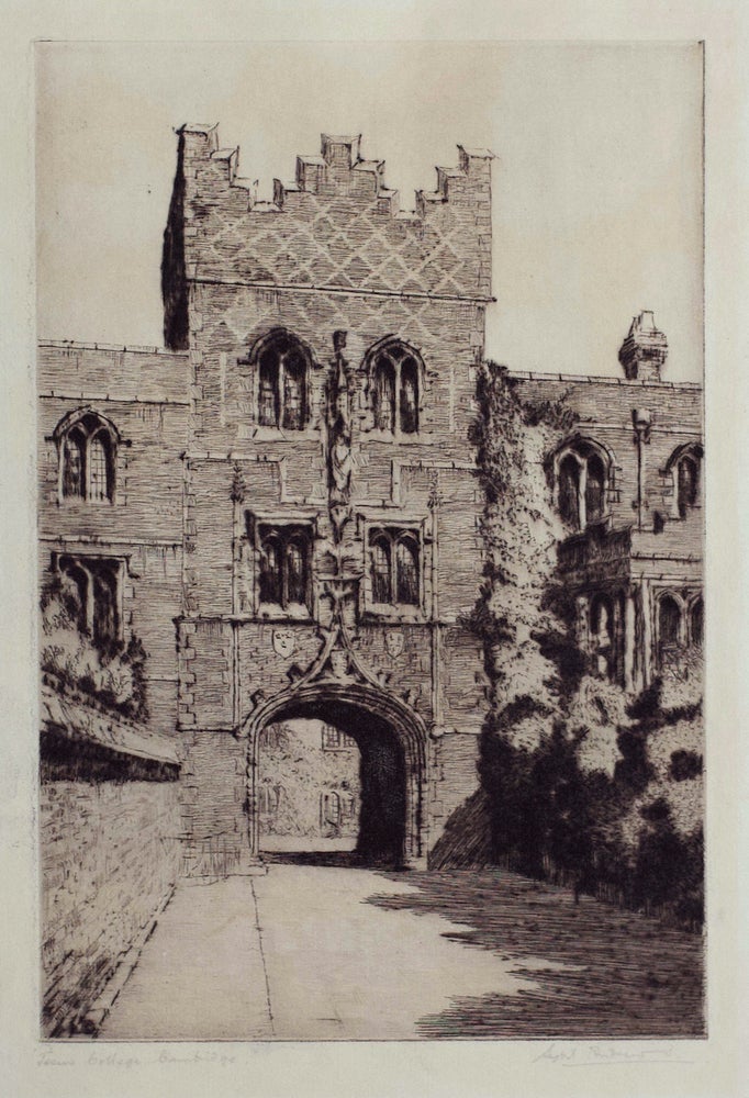 Item #5329 Jesus College, Cambridge c1923. Sybil Andrews.