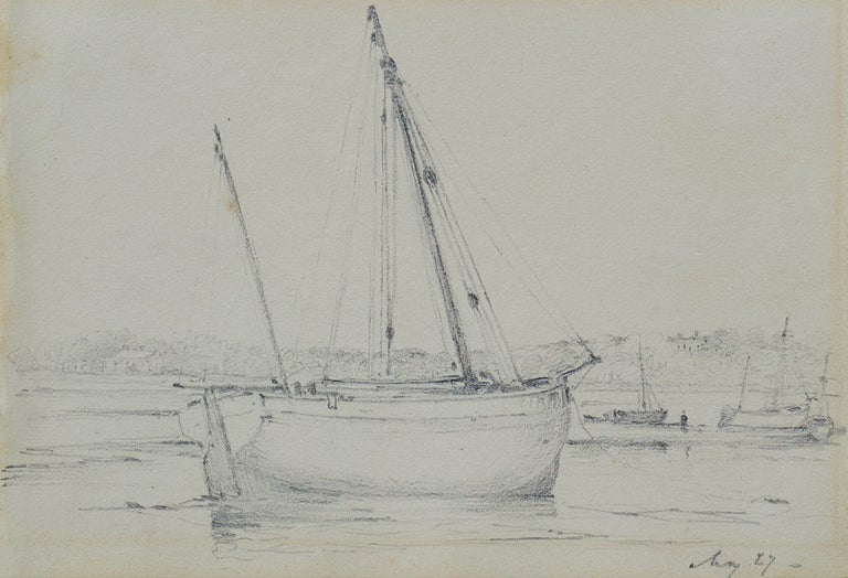 Item #5331 Boats, Exmouth Beach c1832. Conrad Martens.