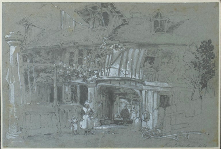 Item #5383 Street Scene, Rouen 1836. John Skinner Prout.