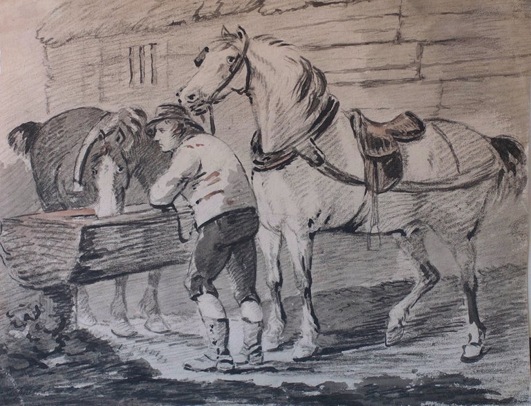 Item #5402 Watering The Horses. Johann Conrad Gessner.