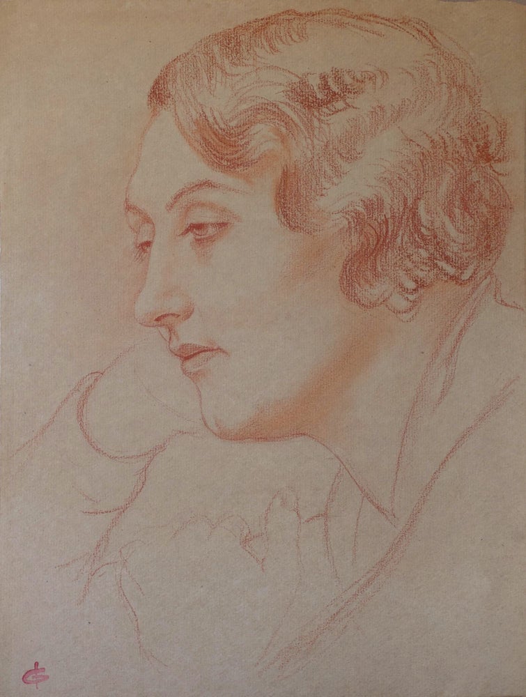 Item #5405 Pensive Woman c1931. Imre Goth.