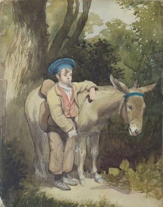 Item #5406 Boy with Donkey. William H. Hunt
