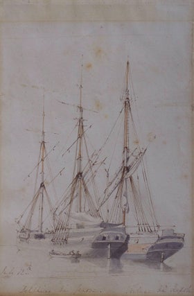 Item #5420 Two Battle Ships 1836. Rev. Calvert R. Jones