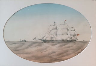 Item #5457 The Clipper Blue Jacket at Sea 1869. Hugh Hughes