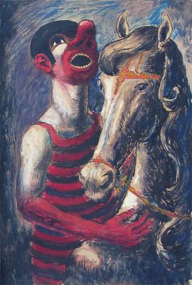Item #55 Clown and Horse 1945. Clifford Bayliss.