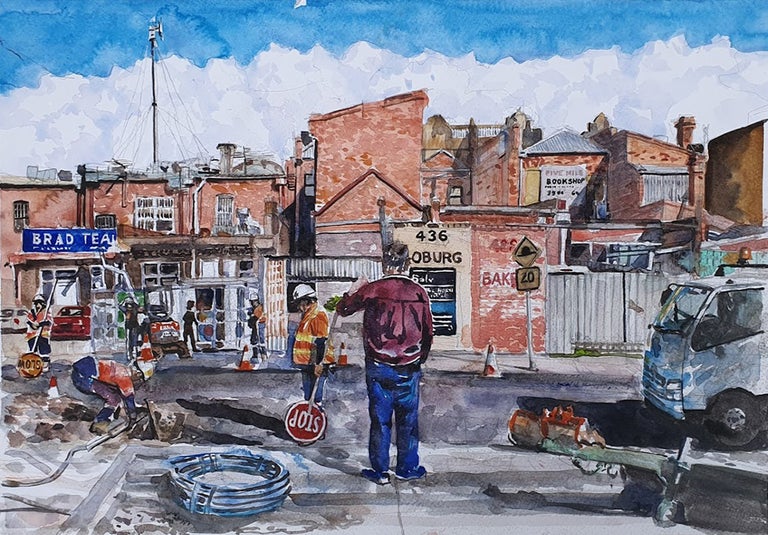 Item #5506 Behind the Shops, the Workers, Coburg 2019. Brian Pieper.