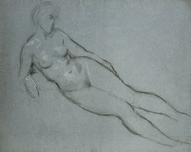 Item #5575 Reclining Nude, Front. William Linnell.