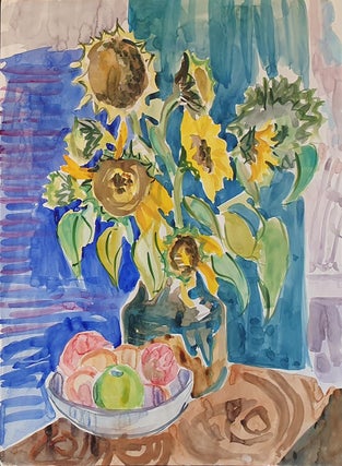 Item #5644 Sunflowers and Fruit. Nada Hunter