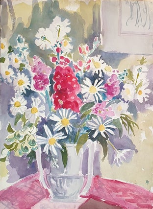 Item #5658 Daisies and Foxglove. Nada Hunter