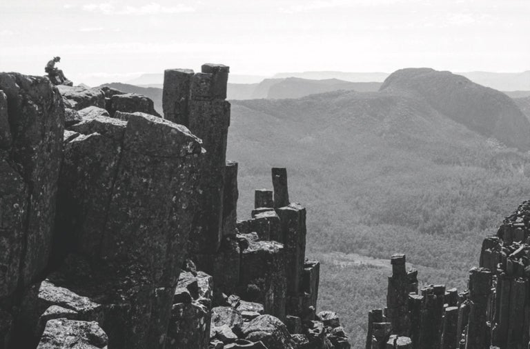 Item #5699 Hiker Resting, The Acropolis, Tasmania 1995. Peter Brown.