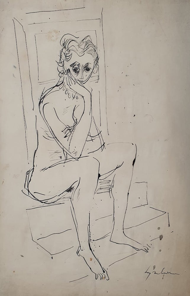Item #5800 Shirley Sitting on the Back Steps, London c1956. Francis Lymburner.