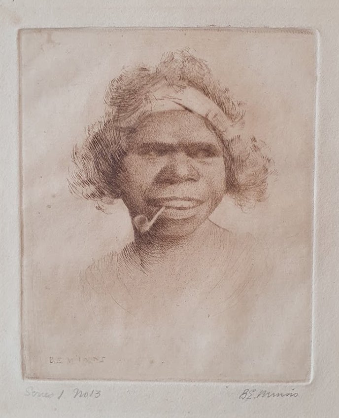 Aboriginal Woman With Pipe | B. E. Minns