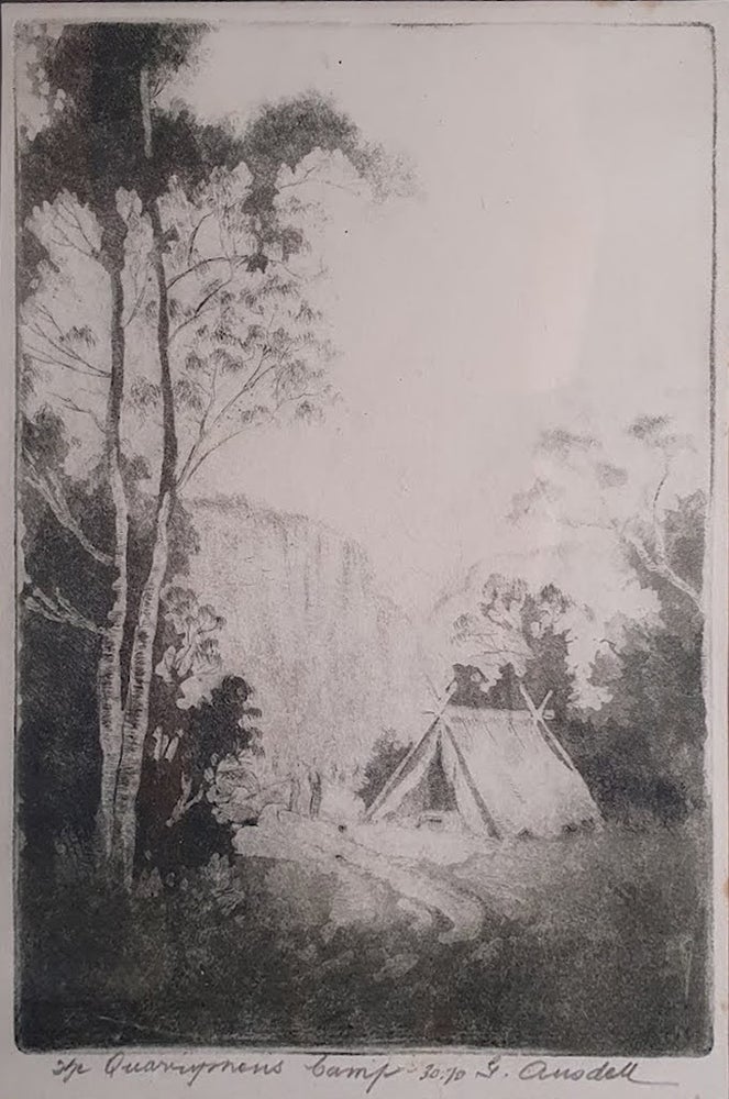 Item #5916 The Quarrymens Camp. George Ansdell.