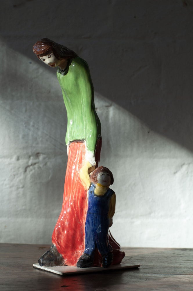 Item #6184 Mother Walking with Child 2014. Charlotte Boyd.