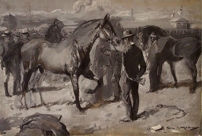 Item #6232 At the Pony Races, Sydney c1887-89. Frank Prout Mahony.