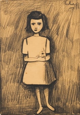 Item #64 Girl with Flower 1959. Charles Blackman.