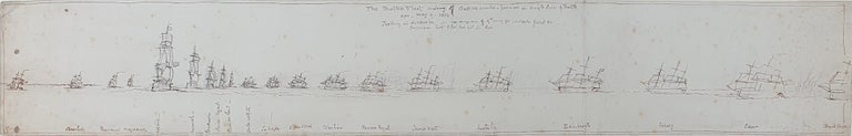 Item #6437 The Baltic Fleet off Gotska Sandon 1854. Oswald Brierly.