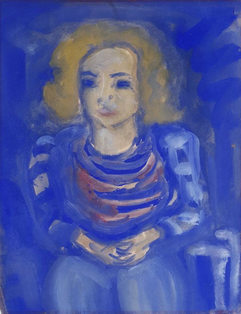 Item #6460 Girl on a Doorstep 1941. Danila Vassilieff.