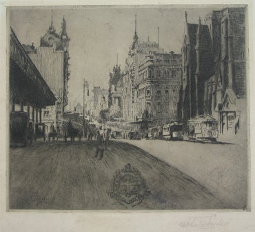 Item #671 The Gate of the City, Melbourne 1924. John Shirlow.