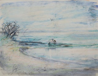Item #6773 Gathering Seashells, Rickett’s Point c1950. Arthur Boyd