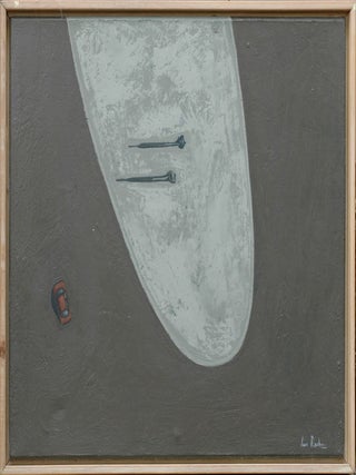 Two Pedestrians and Red Automobile