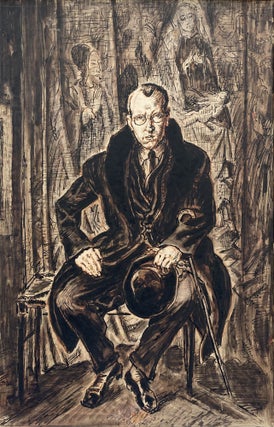 Item #6854 Study for Portrait of Dr. Hermann Kastner, Dresden c1924. Max Martin