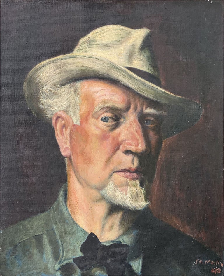 Item #6869 Self Portrait with Hat 1949. Max Martin.