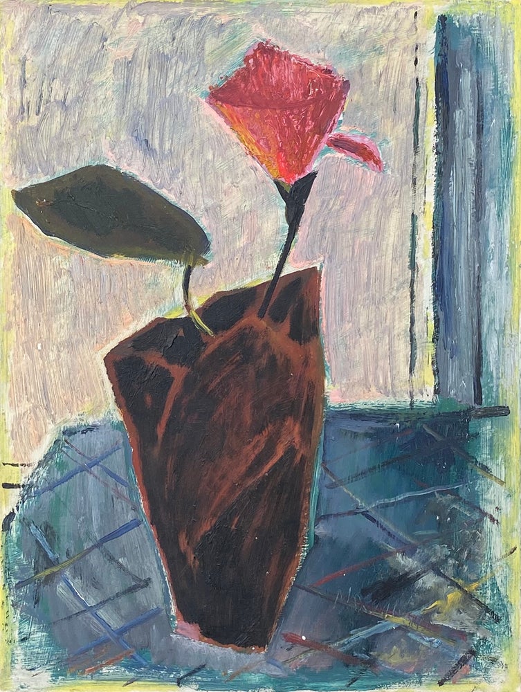 Item #6870 Still life with Red Flower. Max Martin.