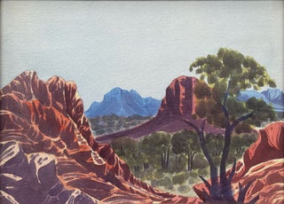 Item #6879 Central Australian Landscape c1954. Richard Moketarinja