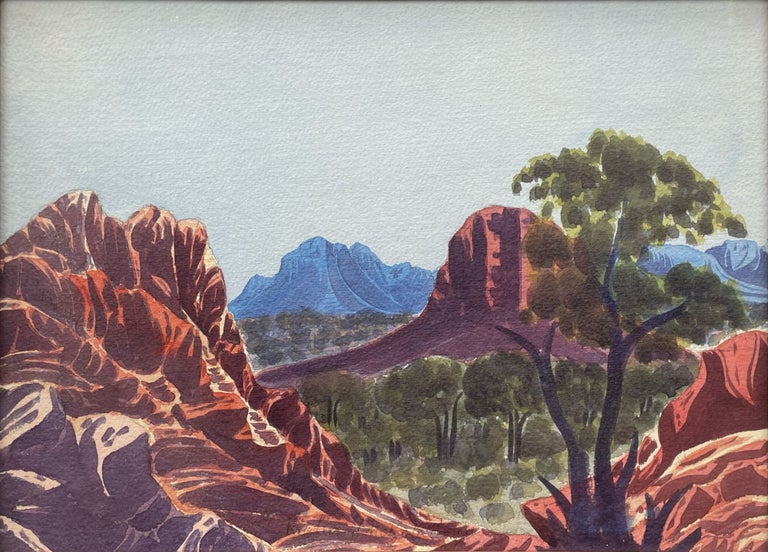 Item #6879 Central Australian Landscape c1954. Richard Moketarinja.