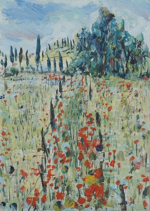 Item #6891 Poppies in Tuscany. Lucy Boyd