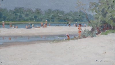 Item #693 Bathers by the River 1963. Petr Smukrovich.