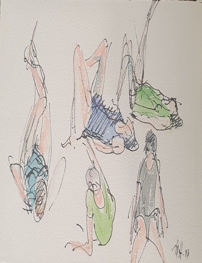 Item #6962 Exercise Class 1986. Mary Hammond.