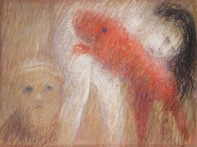Item #70 St. Francis with Red Dog and Nude. Arthur Boyd.