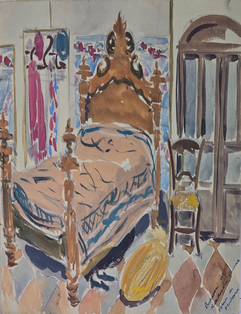 Item #7152 My Bedroom, Mallorca c1949. Nada Hunter.