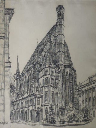 Item #7167 St. Stephen's Cathedral, Vienna c1920. Carl Felkel, Austrian