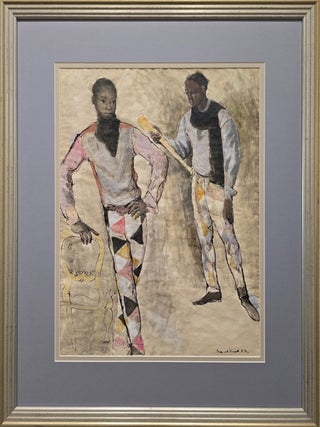 Omu Wearing Harlequin Trousers 1953