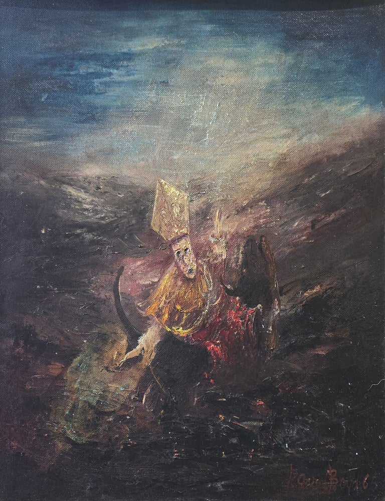 Item #7230 Bishop Blessing Peasant 1965. David Boyd.