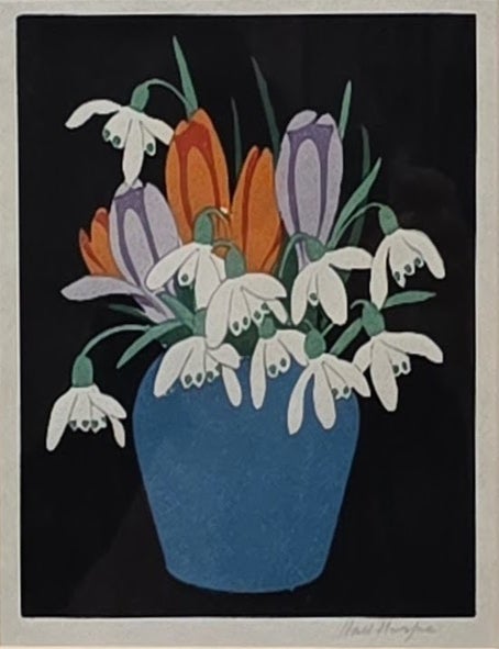 Item #7235 Crocus and Snowdrops. J. Hall Thorpe.