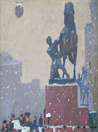 Item #7244 Anichkov Bridge in a Snowstorm, 1960s. Grigori Shponko