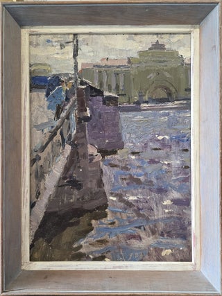 Study of Girl on Bridge over the Neva near the Repin Academy