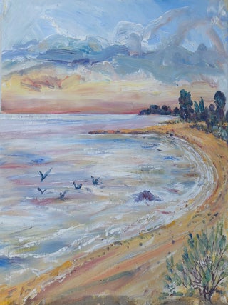 Item #7263 Low Tide at Rickett’s Point, Sunset 2025. Lucy Boyd
